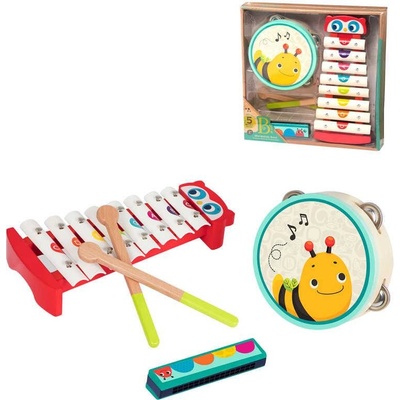 B TOYS DŘEVO Baby dětské hudební nástroje set 3ks