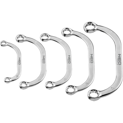 NEO Tools Kľúče očkové tvar C 9-22 mm 5 ks sada 09-176