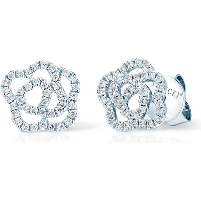 SAVICKI Обеци Savicki: бяло злато. диаманти