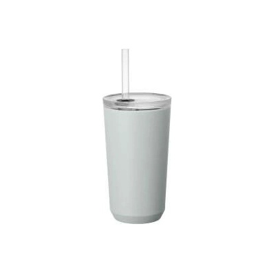 Kinto To Go Tumbler termohrnek s brčkem 480 ml ice gray