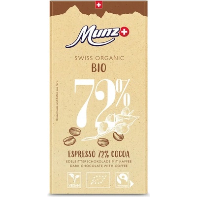 Munz Čokoláda espresso 72% Bio 100 g