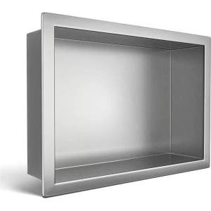 BALNEO Вградена правоъгълна ниша Balneo Wall-Box One с рамка 30x20x10 см, инокс (B0101010110-1)