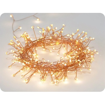 ACA Lighting LED dekoračná reťaz cluster 2.5m 50LED 3xAA teplá biela bez funkcií meď X01501217