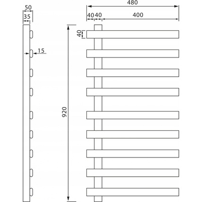 Sapho ELCOR 480 x 920 mm EB450