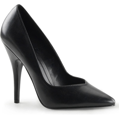 Pleaser USA Pleaser Seduce-420V Blk Faux Leather 44