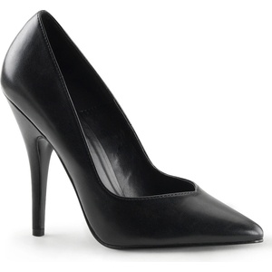 Pleaser USA Pleaser Seduce-420V Blk Faux Leather 44