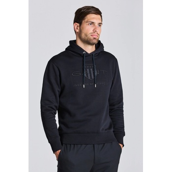 GANT TONAL ARCHIVE SHIELD HOOD černá