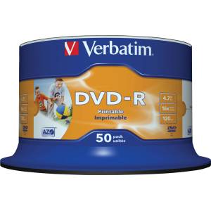 Verbatim DVD R Verbatim 4.7GB 50pcs Spin. широк PS 16x Non ID (43533)
