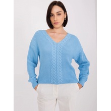 BASIC svetr s výstřihem do v ba sw 8028.32 light blue