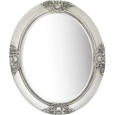 vidaXL Стенно огледало, бароков стил, 50x60 см, сребристо (320350)