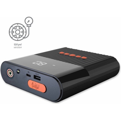 4smarts Качествена външна батерия 8800mAh, фенер, JumpStarter и компресор за автомобил - 4smarts Power Bank PitStop Plus 3in1 with Jump Starter and Compressor 8800mAh (черен) (456312)