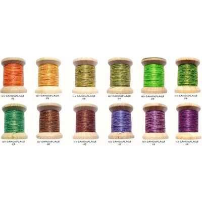 Tommi-Fly Sada vázacích nití UV Camouflage Thread 12 barev
