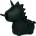 Creative Conceptions Unihorn Wild Spirit - вибратор клиторен с акумулатор - еднорог - черен