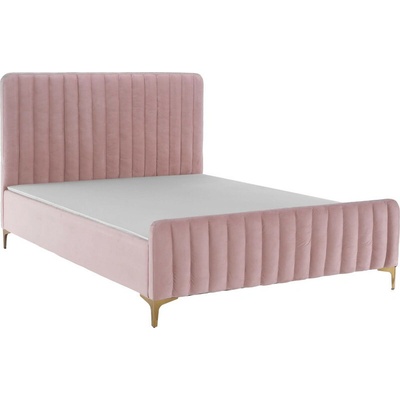 Kondela Kaisa růžová Velvet / zlatý chrom