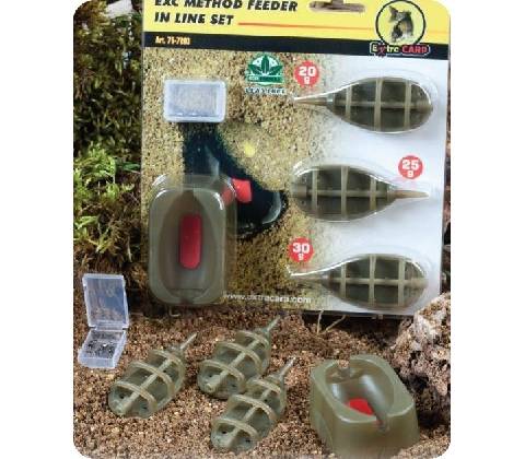Krmítko Extra Carp Method Feeder Set 3+1