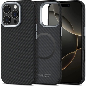 Tech-Protect Калъф Tech-Protect Ion Carbon MagSafe за iPhone 16 Pro - черен/сив (5906302363308)