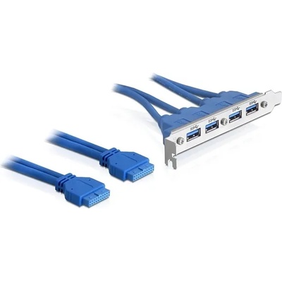 Delock USB изход на задния панел, 2x конектор за дънна платка, 4x USB 3.2 Gen1 82974 (82974)