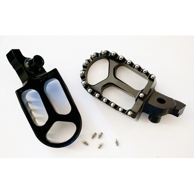 JR stupačky řidiče hliníkové SUZUKI RMZ 250 07-09, RMZ 450 05-07 barva černá (2 kusy)