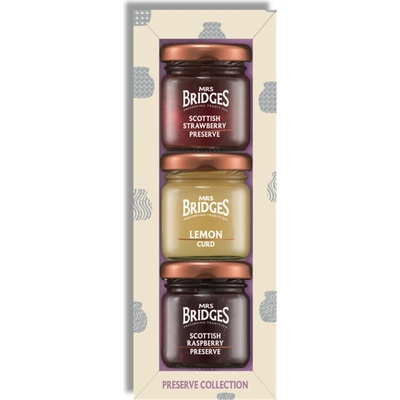 Mrs Bridges MB Sada džemů Jahoda, Malina, Citrónový krém 3x42g