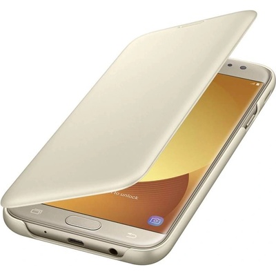 Samsung Flip Wallet Cover EF-WJ730CFEGWW - оригинален кейс за Samsung Galaxy J7 (2017) (златист)