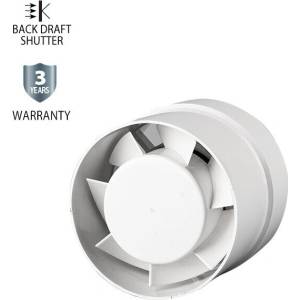 VITO Вентилатор venti канален p100, Φ100mm, клапа, бял, 12w - vito (8005300)