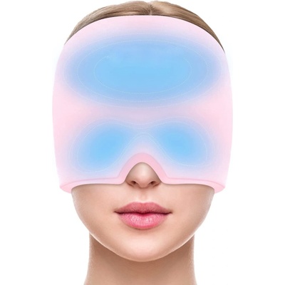 Uvtech Migraine-1 Chladivá gélová maska na tvár Růžová