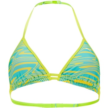 PUMA Printed Triangle bikini top - Green (Lemon / Mint)