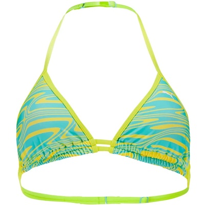 PUMA Printed Triangle bikini top - Green (Lemon / Mint)