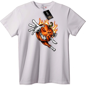 NOONEBRAND Тениска Горяща Halloween Тиква - M, Black