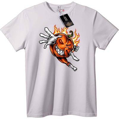 NOONEBRAND Тениска Горяща Halloween Тиква - M, Black