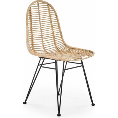 Halmar K337 čierna / rattan