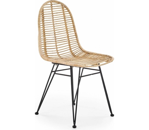 Halmar K337 čierna / rattan