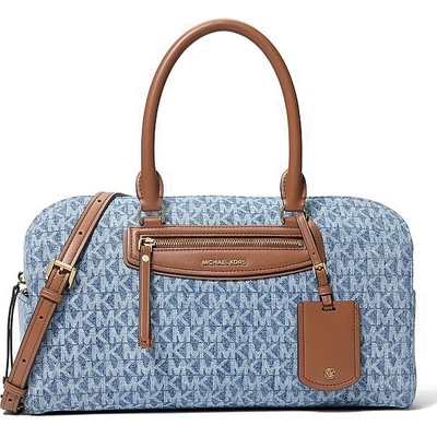 Michael Kors crossbody kabelka duffle denim logo modrá