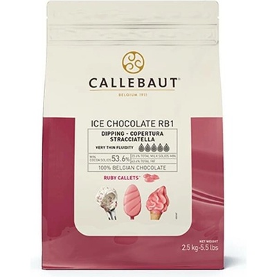 Callebaut Ice Ruby na polévání 2,5 kg