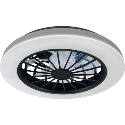 Polux Led димируемо таванно осветително тяло с вентилатор ghana led/24w/230v бяло/черно + дистанционно управление (sa2495)