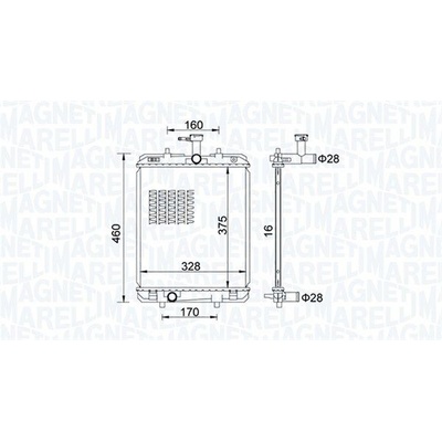 Chladič, chlazení motoru MAGNETI MARELLI 350213151500
