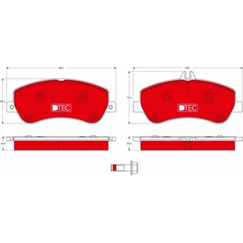Sada brzdových platničiek kotúčovej brzdy TRW GDB1798DTE