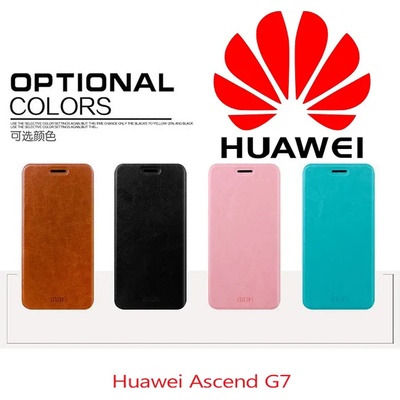 Huawei Ascend G7 Mofi Wallet Кожен Калъф + Стилус