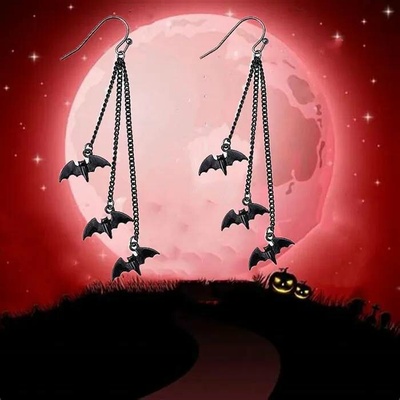 Fashion Jewelry náušnice visací Halloween Netopýři EA801