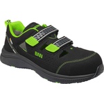 BENNON Bennon wideon s1ps esd nm 4wide sandal / Предпазни сандали с широка кройка s1ps esd nm - черно/зелено 44 (1061021065-44)