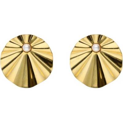 Victoria Cruz Pozlátené náušnice so syntetickou perlou Alpina A5452-00DT