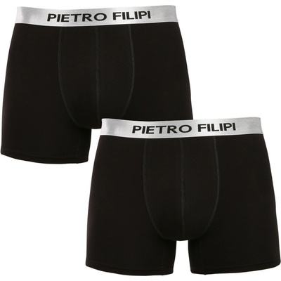 Pietro Filipi Комплект от два - мъжки боксерки Pietro Filipi черни Metalic silver Pietro Filipi | Cheren | МЪЖЕ | L
