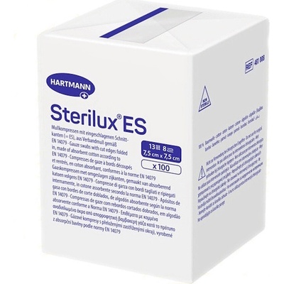STERILUX ES Gáza kompresná nesterilná 7,5 × 7,5 cm 13 vlákien 100 ks