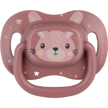 Canpol Силиконова симетрична залъгалка Canpol - Cute Animals, 6-18 м, розова (34/925_pin)