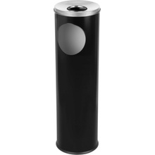 Alda Odpadkový koš s popleníkem Cigarette Pillar 15 l, lakovaná ocel, černá 631