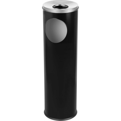 Alda Odpadkový koš s popleníkem Cigarette Pillar 15 l, lakovaná ocel, černá 631