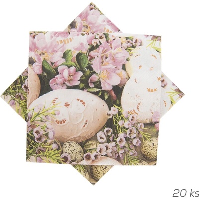 Orion servítky vajcia a kvety 20ks 33x33cm