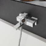 Villeroy & Boch Architectura Square едноръкохватков смесител за вана/душ, гланциран хром (TVT12500100061)