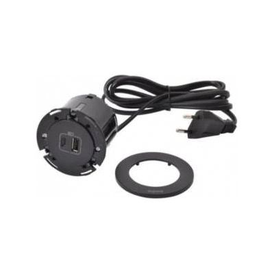 Legrand INCARA Furniture socket DISQ 60 USB A+C 2.0 m black 654731