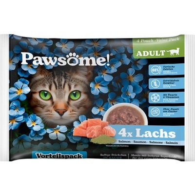 Pawsome Cat s lososem 4 x 85 g